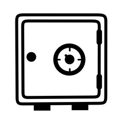 money safe icon vector on white background