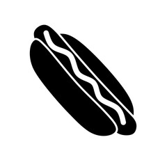 hot dog icon vector on white background