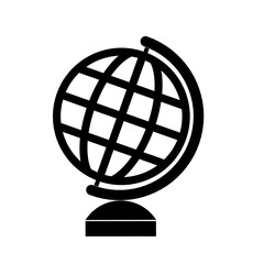 globe icon vector on white background