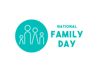 National Family Day. Flat design vector. White background.