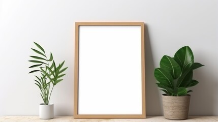 Blank picture frame mockup