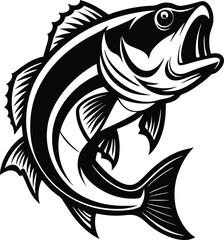 big bass fish vector design