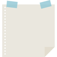 Note paper on white background
