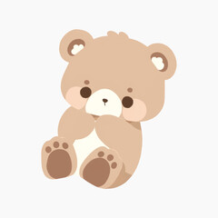 Fototapeta premium Cute cuddly teddy bear illustration