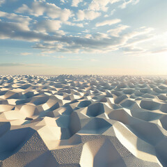 Fototapeta premium 3D abstract landscape of extruding cubes