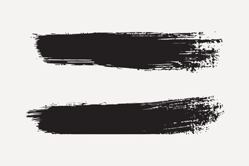 Abstract black brush strokes