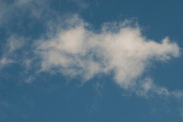 LIDO DI OSTIA – ROME, Clouds on a blue sky as a background over Ostia Lido, Rome, Italy
