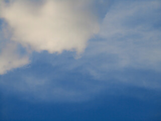 Obraz premium LIDO DI OSTIA – ROME, Clouds on a blue sky as a background over Ostia Lido, Rome, Italy