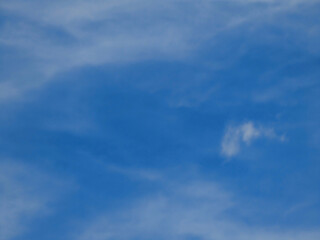 LIDO DI OSTIA – ROME, Clouds on a blue sky as a background over Ostia Lido, Rome, Italy