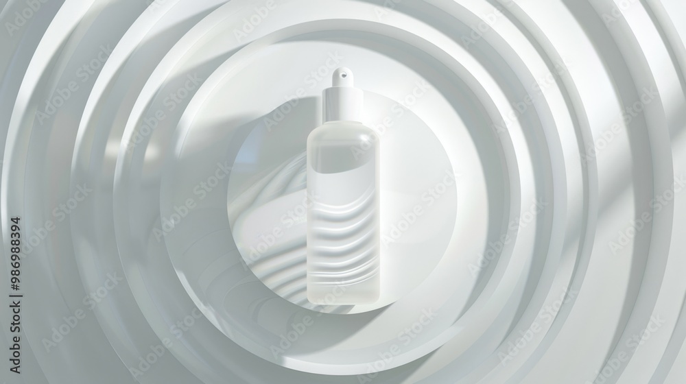 Poster abstract 3d white circular background