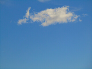 LIDO DI OSTIA – ROME, Clouds on a blue sky as a background over Ostia Lido, Rome, Italy