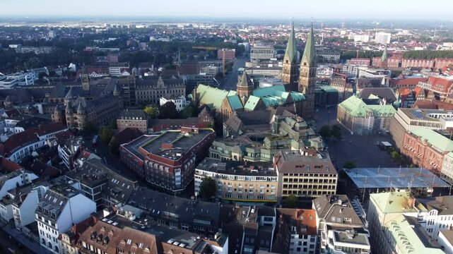 Bremen city Germany aerial view