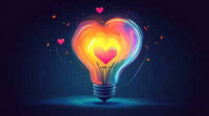 Love Lightbulb Illustration