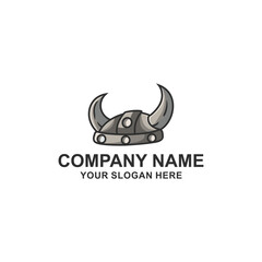 Fototapeta premium Viking Helmet Logo Vector Illustration