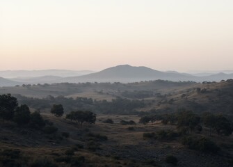 Fototapeta premium Dawn at Mount Vesuvius with Soft Colors