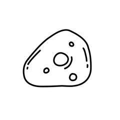 hand drawn asteroid rock