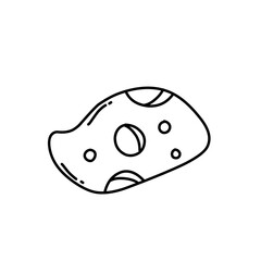 hand drawn asteroid rock