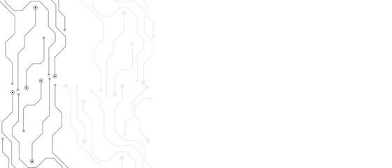Vectors Technology black circuit diagram. Abstract technology on white background.