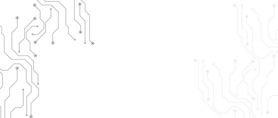 Vectors Technology black circuit diagram. High-tech connection system on a white background.