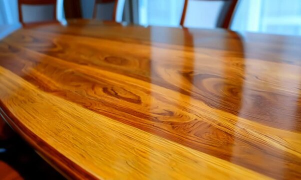 Elegant Wooden Dining Table Showcase for Furniture Store
