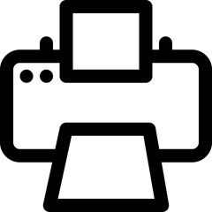 printer electronic icon style outline