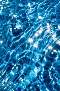 Close-up reflection of light on water surface