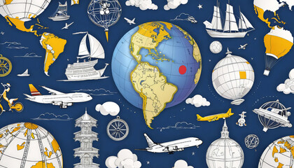 Obraz premium Wanderlust Unleashed: Exploring the World's Wonders