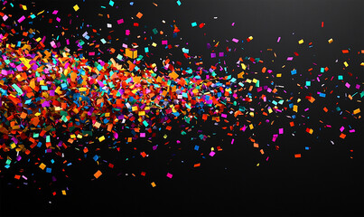 Dark wallpaper with colorful confetti
