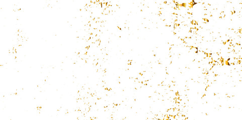 Abstract doted and confetti golden glitter and dust particles splatter on transparent background. Dust golden grunge background. Vector illustration.