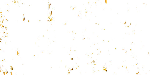 Abstract doted and confetti golden glitter and dust particles splatter on transparent background. Dust golden grunge background. Vector illustration.