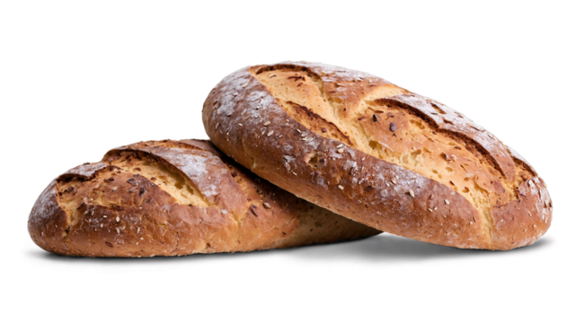 fresh bread isolated on transparent background 