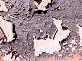 Old peeling paint on a wall