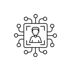 Virtual Identity vector icon
