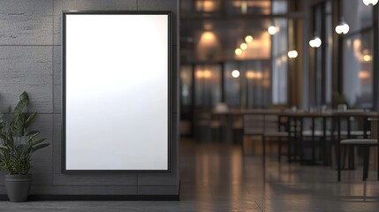 Mockup of Menu restaurant, blank billboard
