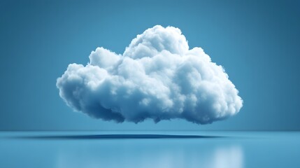 a realistic cloud on blue limbo background , Generative AI 