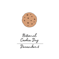 line art of National Cookie Day good for National Cookie Day celebrate. line art.