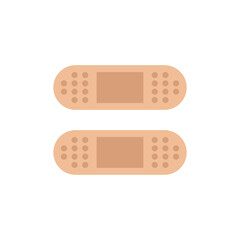 Adhesive medical plaster icon in flat style. Bandage vector illustration on isolated background. Medical sticker sign business concept.