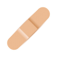 Adhesive medical plaster icon in flat style. Bandage vector illustration on isolated background. Medical sticker sign business concept.