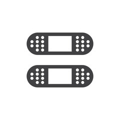 Adhesive medical plaster icon in flat style. Bandage vector illustration on isolated background. Medical sticker sign business concept.