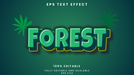 Forest  editable text effect	