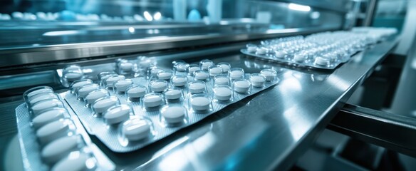 Obraz premium The Production of Pharmaceutical Tablets