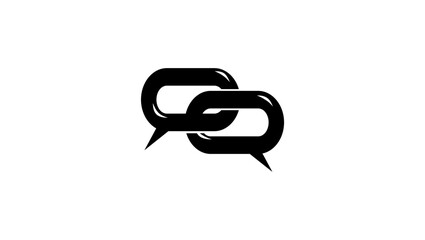 cherish communication, black isolated silhouette