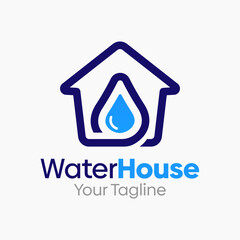 Water House Logo Design Template. Good for Business, Agency, Community and Organization