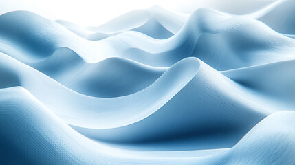 Fototapeta premium Serene abstract waves showcasing smooth gradients of blue, evoking calmness and fluidity in a minimalist aesthetic.