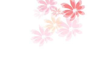 Delicate spring vector. Pastel pink blossom petals floral design.Spring tree flower parts. Spring petals pink flowers.