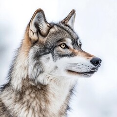 Fototapeta premium A close up of a wolf in the snow