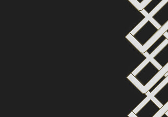 Confirm and cancel symbol in gold color, black background. 3d rendering on the theme of luxury, work, business, background, presentation.