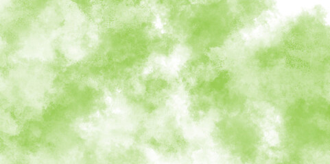 Watercolor Green Background Texture with white clouds, Abstract green pastel watercolor paper texture, blurry art abstract surface green watercolor grunge texture.