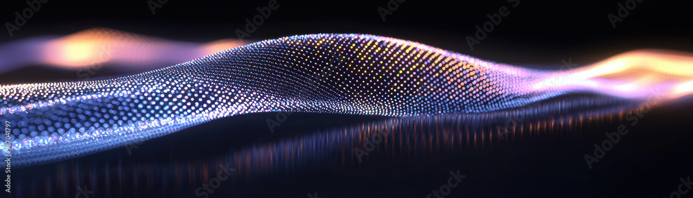 Poster a mesmerizing wave of vibrant colors and intricate patterns, creating a dynamic visual experience th