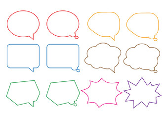 シンプルな吹き出しセット72